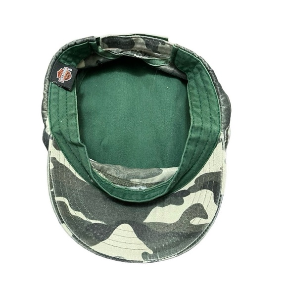 Harley Davidson Patrol Cap Strap Camo Motorcycle Biker Hat Embroidered Cabo - Picture 6 of 6